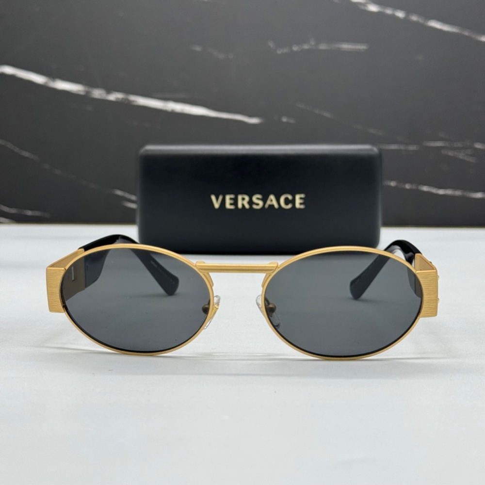 NEW MOD 2264 1002/87 VERSACE UNISEX SUNGLASSES VE2264 100287 GOLD VE2264 100287